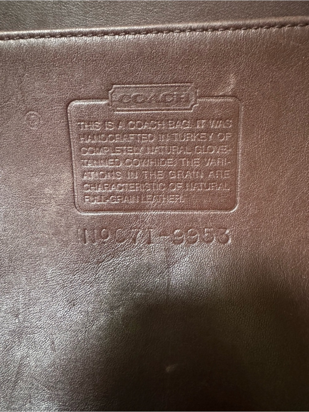 Vintage Coach Helen's Legacy 9953 Mahogany Brown Leather Duffle Bag from Turkey - Picture 13 of 15